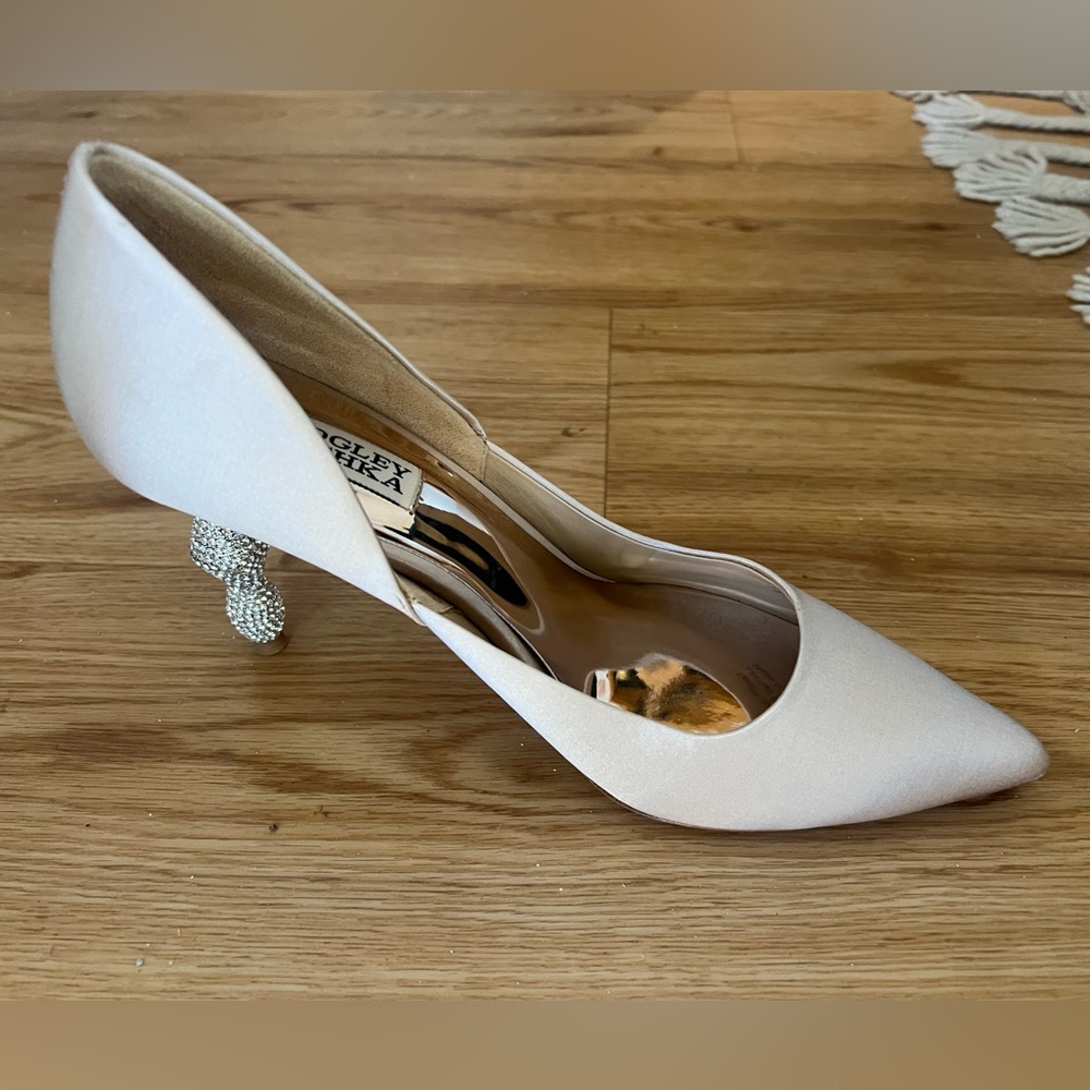 Badgley Mishka Pump heel with rhinestone heel